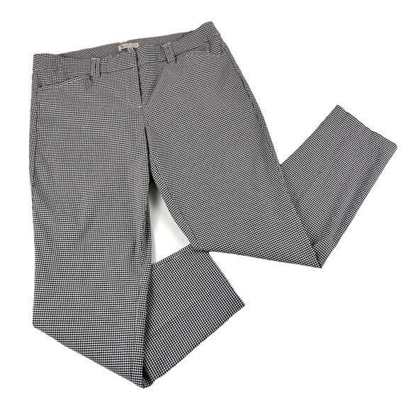 Lila Rose Womens Sz 10 Pants Black White Gingham Checkered Print Tapered Ankle - Picture 1 of 9
